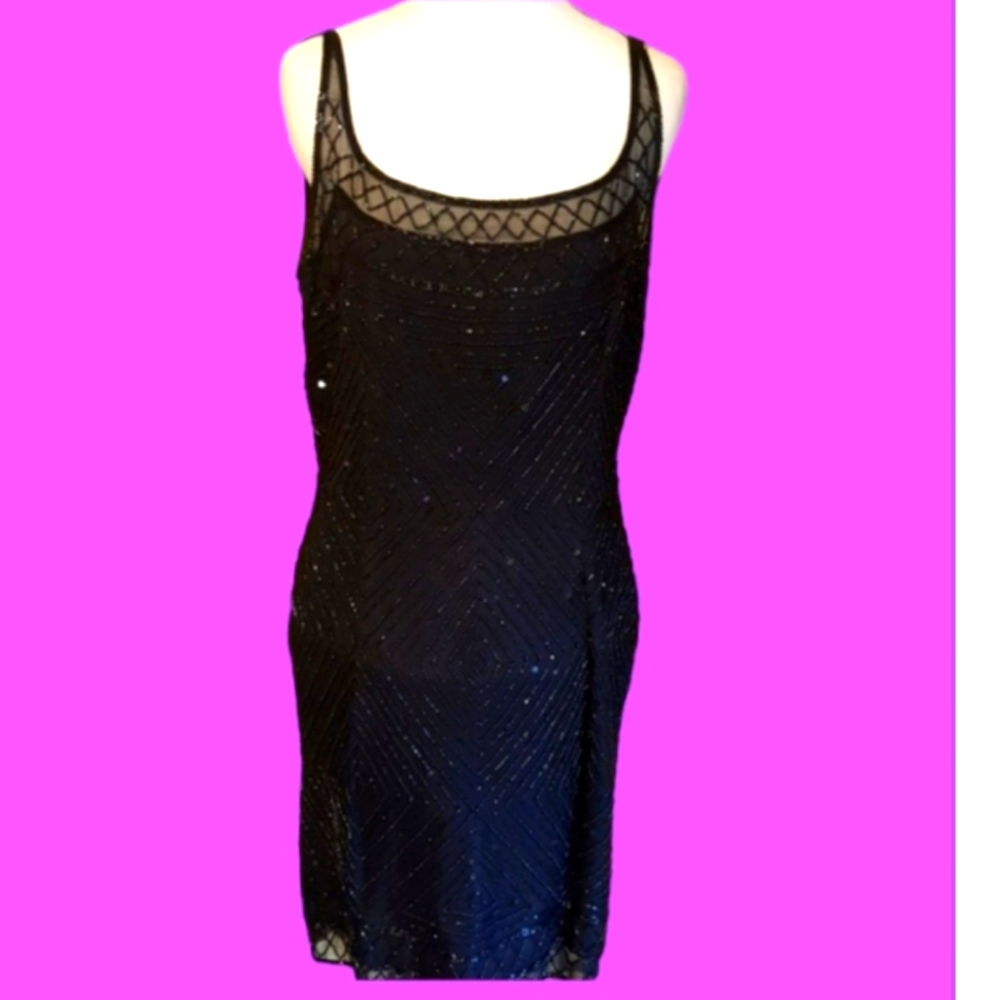 SCALA  VINTAGE SEQUIN COCKTAIL‎ DRESS Size LARGE
